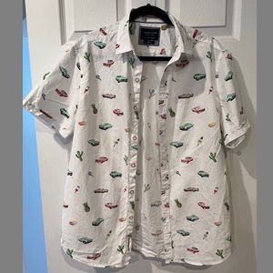 Denim and Flower Men’s Button Down Short Sleeve